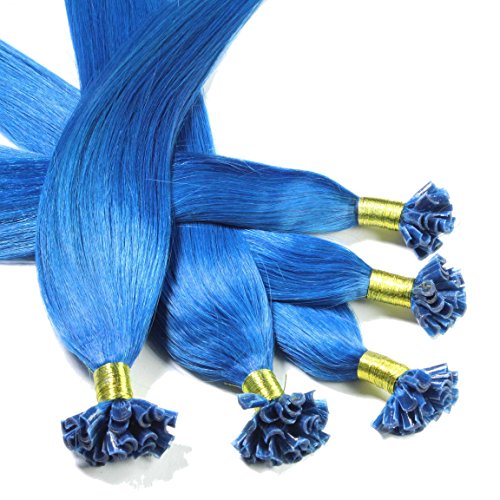 Hair2Heart 25 x 0.5g Extensiones de queratina - 30cm, colore #1b negro natural, liso