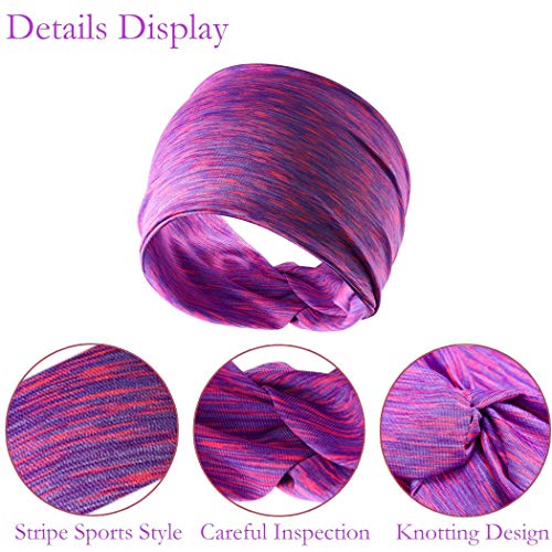 Handcess - Diademas para el cabello con turbante ancho, color gris para yoga, bandas elásticas para la cabeza para mujeres y niñas (3 unidades)