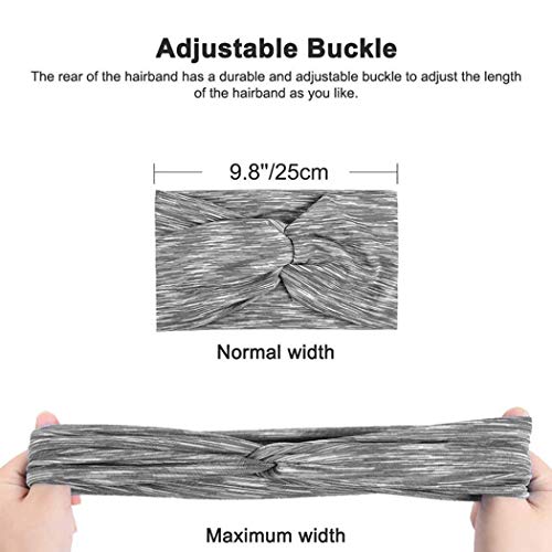 Handcess Yoga - Diademas anchas para el pelo para correr o para mujeres (3 unidades)