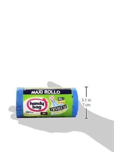 Handy Bag Bolsas de Basura 30L, Extra Resistentes, No Gotean, 25 Bolsas