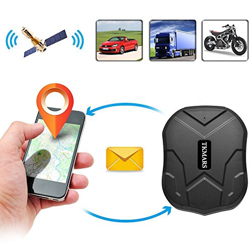 Hangang Localizador gps para coche , GPS Tracker APP / Sitio web posición en tiempo real Antirrobo GPS Localizador para Vehículos fuerte imán y 5000 mAh recargable impermeable GPS Tracker