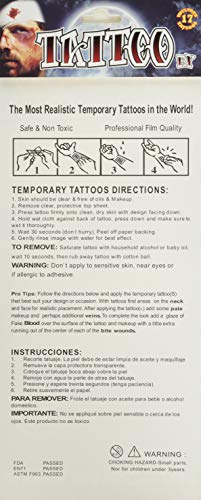 HANPURE Halloween Tatuajes Halloween Zombie Tattoo - 75 Estilos Horror Cicatrices Heridas Tatuajes Pegatinas, Realista Horror Tatuaje Temporal, Maquillaje Halloween Hombre Mujer (IT)