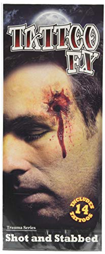 HANPURE Halloween Tatuajes Halloween Zombie Tattoo - 75 Estilos Horror Cicatrices Heridas Tatuajes Pegatinas, Realista Horror Tatuaje Temporal, Maquillaje Halloween Hombre Mujer (IT)