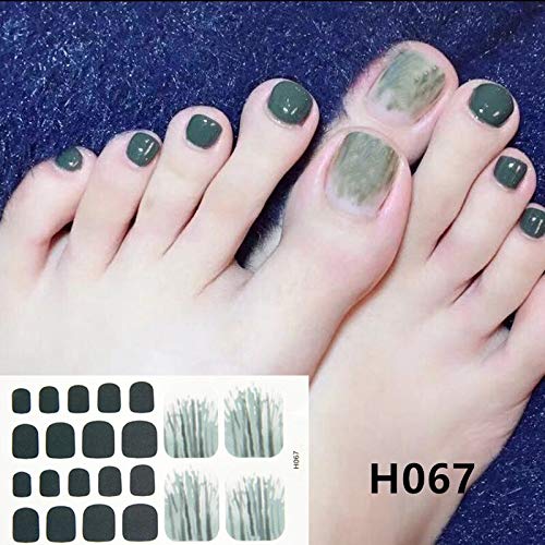 Haoyushangmao 15 Hojas Gran Oferta Pegatinas for Las uñas de los Pies Arte envolturas Adhesivas Impermeables Empanadas Decoraciones uña Deslizante Bricolaje uñas Esmalte Pegatinas al por Mayor