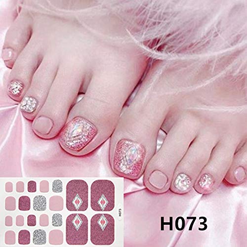 Haoyushangmao 15 Hojas Gran Oferta Pegatinas for Las uñas de los Pies Arte envolturas Adhesivas Impermeables Empanadas Decoraciones uña Deslizante Bricolaje uñas Esmalte Pegatinas al por Mayor