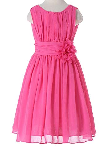 HAPPY ROSE Vestido de Dama de Honor para Niña Vestido Largo de Flores para Niña Tinte 8 años