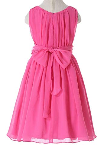 HAPPY ROSE Vestido de Dama de Honor para Niña Vestido Largo de Flores para Niña Tinte 8 años