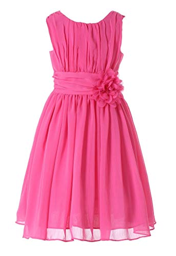 HAPPY ROSE Vestido de Dama de Honor para Niña Vestido Largo de Flores para Niña Tinte 8 años