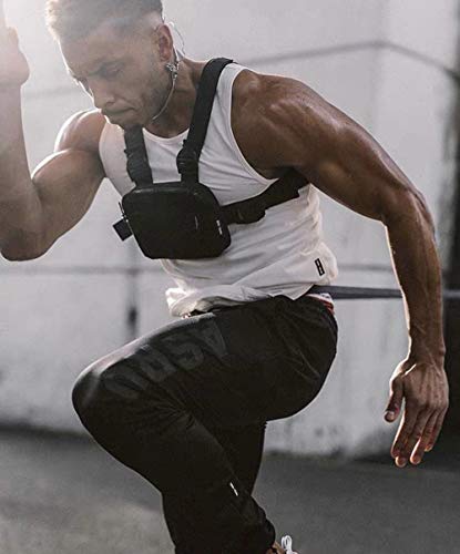 HAPPYX Bolsas de Bandolera Ajustables, Mochila con Bandolera en el Pecho Hombro Senderismo Mochila Informal para Hombres, Mujeres, Unisex