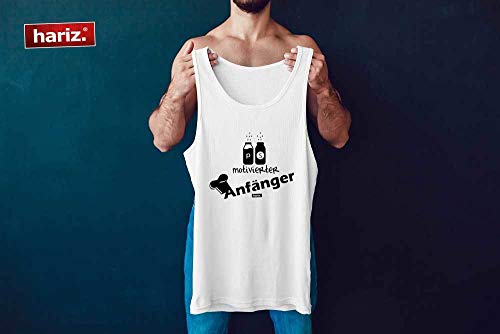 Hariz - Camiseta de tirantes para hombre, diseño con texto en alemán "Anfänger Grill" Rosa. XL