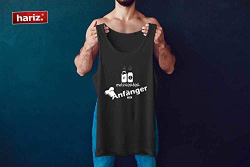 Hariz - Camiseta de tirantes para hombre, diseño con texto en alemán "Anfänger Grill" Rosa. XL