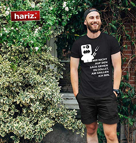 Hariz – Camiseta para hombre con texto "Mir Nicht Auf Den Sack Gehen Du Sollst Grillen con texto en alemán "Mir Nicht auf den Sack" rojo XL
