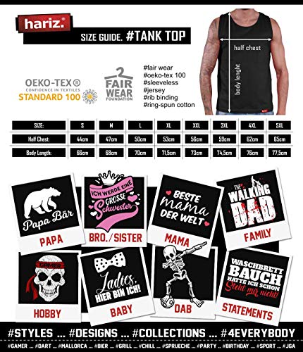 Hariz - Camiseta sin mangas para hombre, diseño con texto "Bin am Grillen Bier Her Chüss Grillen Hombres Plus tarjeta de regalo gris claro XL