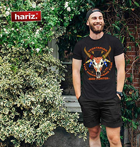 Hariz Vegetarian Bad Hunter Grill cumpleaños - Camiseta para hombre, incluye tarjeta de regalo verde XL