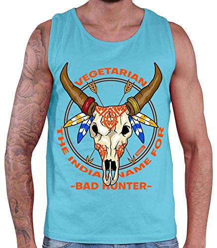 Hariz Vegetarian Bad Hunter Grillen Hombres Incluye tarjeta de regalo Color azul. XL