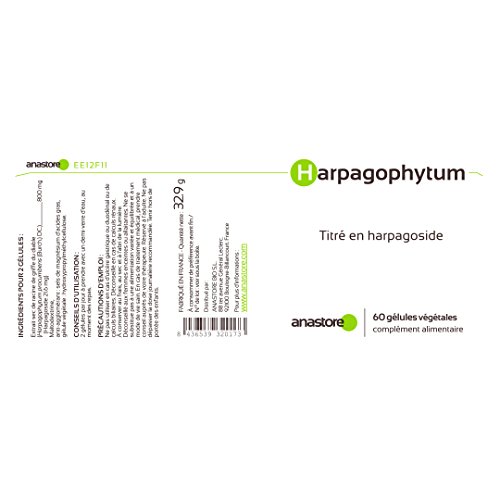 HARPAGOPHYTUM ECOLÓGICO * 400 mg / 60 cápsulas * Antiinflamatorios, Articulaciones (inflamación), Digestión * Garantía de satisfacción o reembolso * Fabricado en Francia