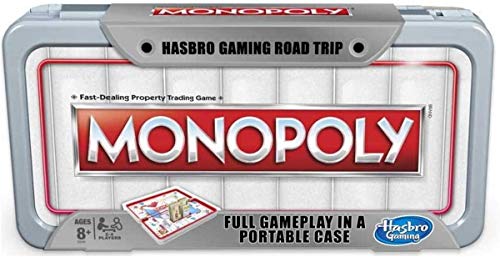 Hasbro Gaming Road Trip Series Monopoly Juego de Mesa portátil para Tomar en Marcha para niños Mayores de 8 años