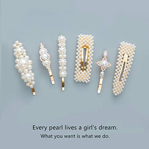 HBselect 15 Pcs Clips Pelo Perla Chica Mujer, Horquilla Pelo Mujer,Pinza Para El Pelo,Orquillas Cabello Accesorio Pelo