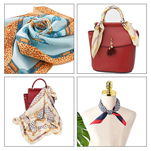 HBselect 16 pcs Pañuelos Cuello Mujer,Bufanda Cuadrada Paqueña Multicolor Para Mujer