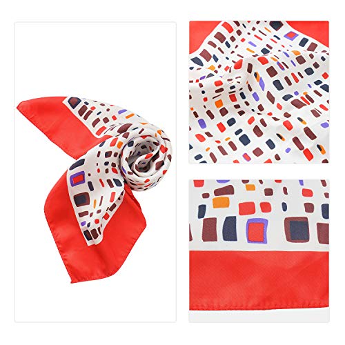 HBselect 16 pcs Pañuelos Cuello Mujer,Bufanda Cuadrada Paqueña Multicolor Para Mujer