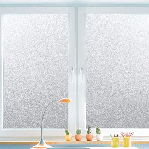 HCF 45 Fenzhi 30/60/80 / 90cmPVC Helado películas para Ventanas, Vidrio a Prueba de Agua baño de Agua de Pasta Oficina confidencialidad Scrub sin Pegamento,45x90cm