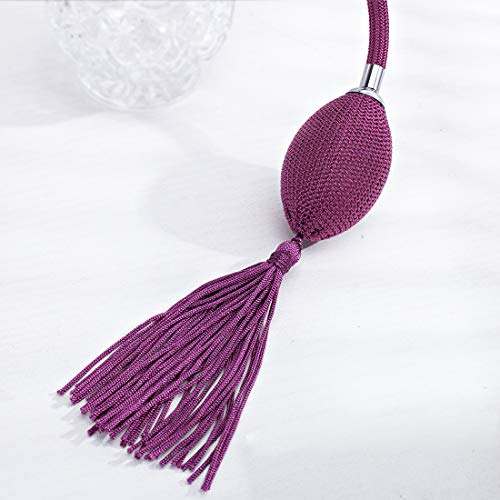 H&D - Frasco de perfume vacío con atomizador - Recargable - Cristal tallado - Estilo vintage