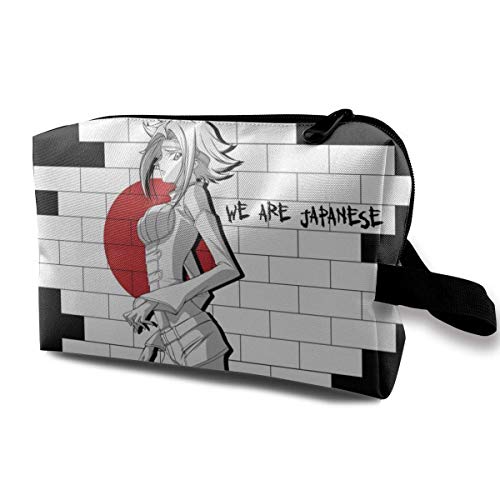 Hdadwy Code Geass Kallen Bolsa de cosméticos de Lona Impresa Bolsa de Aseo Bolsa de Viaje multifunción cosmética Bolsa de Maquillaje portátil Bolsa de Aseo Reutilizable