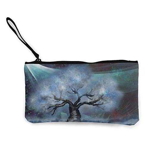 Hdadwy Vigas de árbol y Estrellas en Efectos Especiales Monedero Bolsa de Maquillaje Bolsa con Cremallera Bolsa de cosméticos de Viaje para Mujer Niña Personalizada