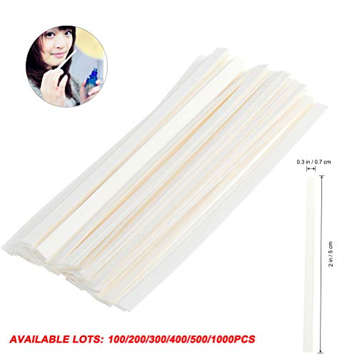 healifty Aromaterapia Aroma Aceites Esenciales Test Tester Tiras de papel 100pcs