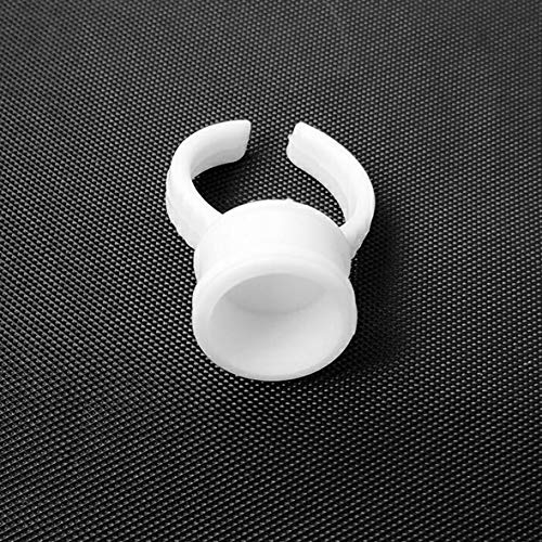 Heaviesk Desechables Anillos de Tatuaje Copas S/M/L Maquillaje Permanente Pigmento Titular Ceja Extensión de pestañas Pegamento Divisor Contenedor
