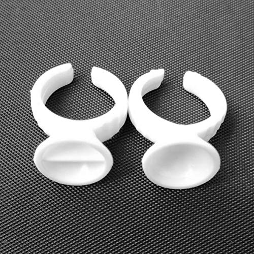 Heaviesk Desechables Anillos de Tatuaje Copas S/M/L Maquillaje Permanente Pigmento Titular Ceja Extensión de pestañas Pegamento Divisor Contenedor