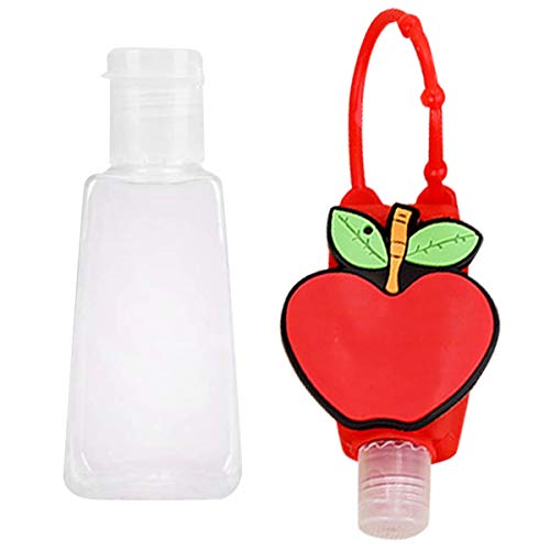 heekpek Botellas de Viaje Portátiles para Niños de Silicona para Desinfectante de Manos 4 Pack Contenedor de Viaje Accesorios Contenedor Desinfectante de Manos a Prueba de Fugas Rellenable (Fruta)