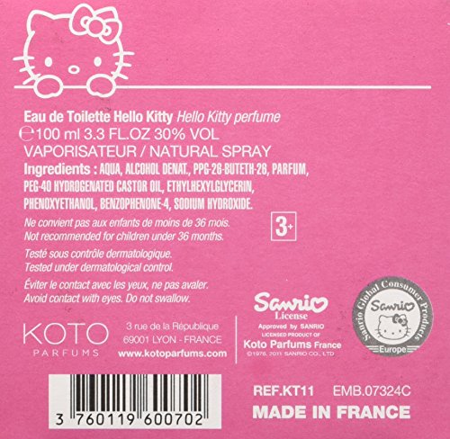 HELLO KITTY - agua de colonia vaporizador para mujer 100 ml