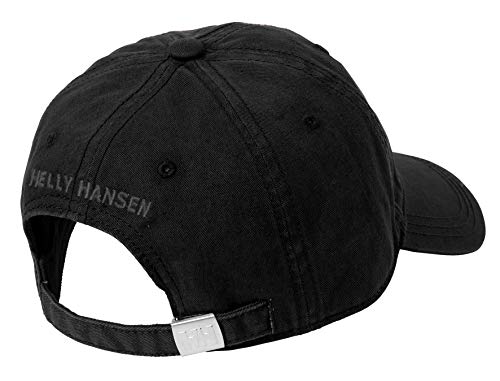 Helly Hansen Logo Cap Gorra Unisex 100% algodón para protegerse del Sol Durante Actividades al Aire Libre, Hombre, Negro, STD