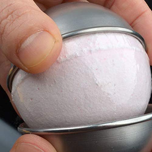 Hemore - Moldes de bola de baño, creativos, moldes de aleación de aluminio, 2 unidades, color negro