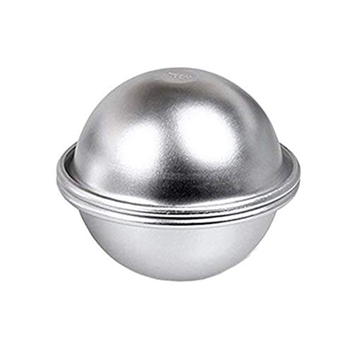 Hemore - Moldes de bola de baño, creativos, moldes de aleación de aluminio, 2 unidades, color negro