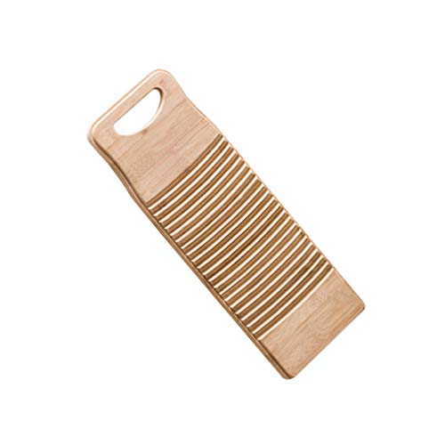 Hemoton Ropa de Lavado de Madera de Bambú Tabla de Lavar Tabla de Lavar Tabla de Lavar a Mano para Suministros de Lavandería en El Hogar M