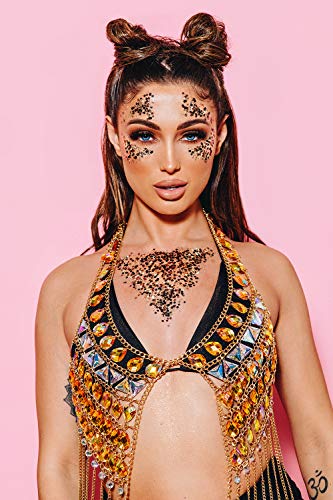 Hemway - Purpurina gruesa en polvo - Ideal para pelo, piel, cara, barba y uñas - Para decoración, manualidades, postales y fiestas - Efecto holograma - Rosa palo