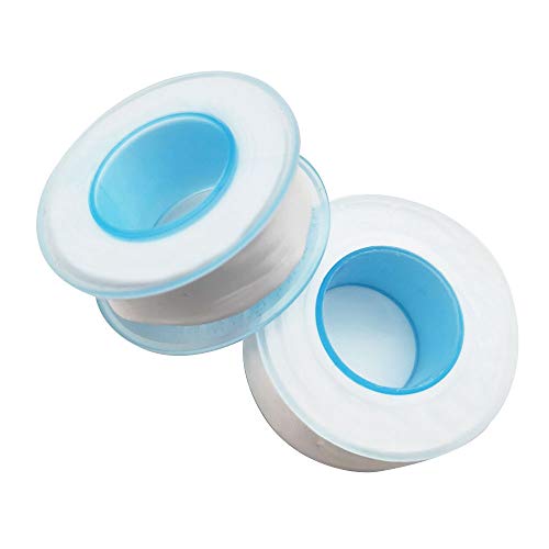 Her Kindness 2 Rollos Cinta de Sellado de Rosca de PTFE,18 mm x 20 m Cinta Selladora Teflón,Rosca Cinta Selladora de Tubería para Plomería(Blanco)