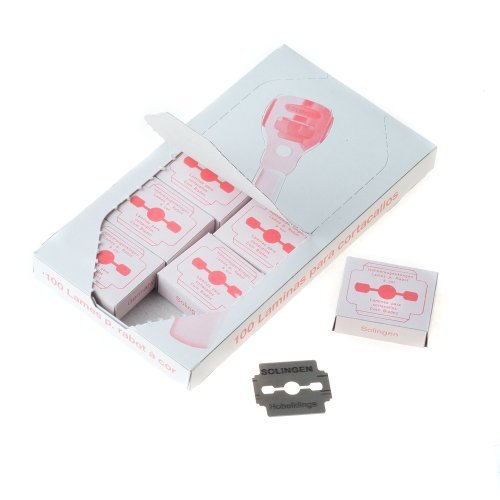 Herder Solingen - Cuchillas de Repuesto para Pala de Callos Inoxidable 100 Piezas Env. Orig.