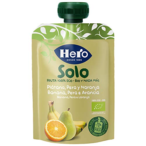 HERO Baby pera, plátano y naranja 100% ecológico - 100 gr (BIO)