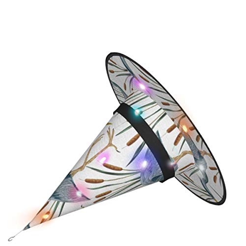 Heron Birds And Bulrush Led Light Up Windy City Novedades Sombrero de bruja para Halloween - Se adapta a adultos y niños