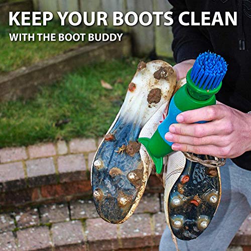 Herramienta The Boot Buddy para limpiar el barro de los zapatos de la forma más fácil y rápida,en menos de 5 minutos, utilizando 300 ml de agua