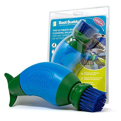 Herramienta The Boot Buddy para limpiar el barro de los zapatos de la forma más fácil y rápida,en menos de 5 minutos, utilizando 300 ml de agua