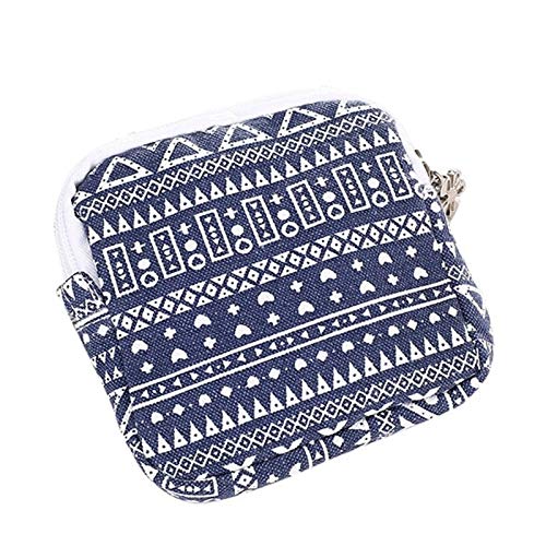 Heydayling Fresco y Adorable niña Saludable Bolsa de almacenaje del algodón (Color : Blue)