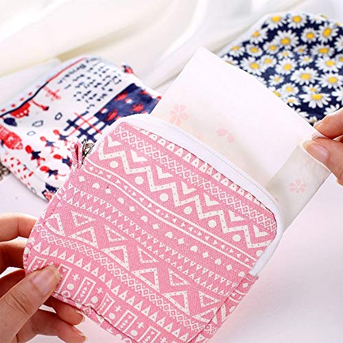 Heydayling Fresco y Adorable niña Saludable Bolsa de almacenaje del algodón (Color : Blue)