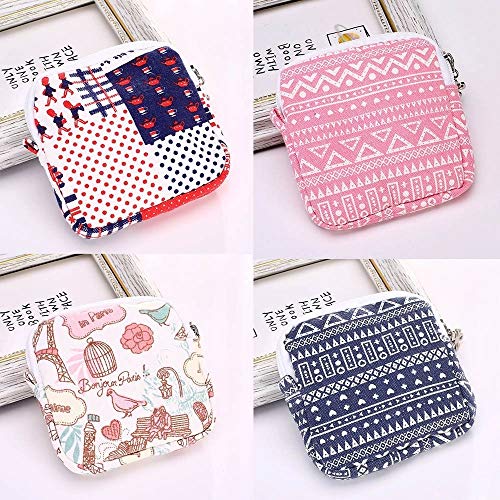 Heydayling Fresco y Adorable niña Saludable Bolsa de almacenaje del algodón (Color : Blue)