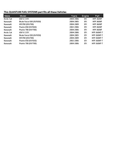 HFP- 360KP Arc Brute Force 650 (KVF650) / KFX700 KSV700 / Prairie 650 700 KVF650 KVF700 / Arctic Cat 650 V-2 2002-2009 ATV/Quad Bomba de Combustible con Kit de Instalación y Junta del depósito
