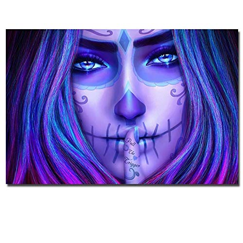 HGlSG （No Frame） 40x60cmSexy Boca Arte Labios Carteles e Impresiones Lienzo Abstracto Pintura Arte de la Pared para Sala de Estar Moderna decoración del hogar