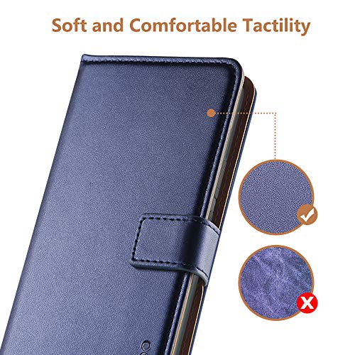 Hianjoo Funda Compatible con Xiaomi Redmi Note 8, Suave PU Cuero Carcasa con Flip Case Cover, Cierre Magnético, Función de Soporte, Billetera con Tapa Tarjetas Compatible con Redmi Note 8, Azul